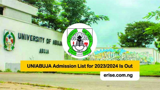 UNIABUJA Admission List for 2023/2024 Is Out